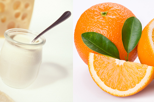 mặt nạ dưỡng da từ quả cam và sữa chua